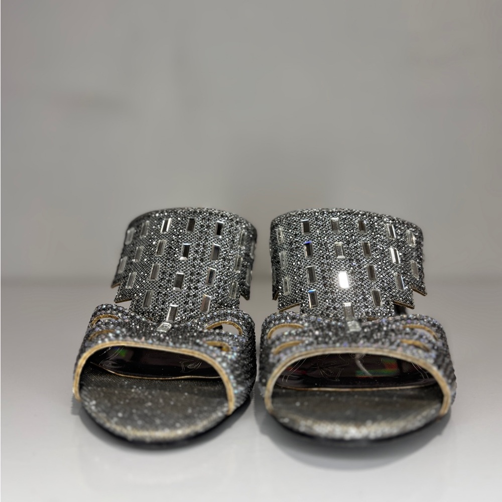 Codia Sparkling Silver Slide Sandals